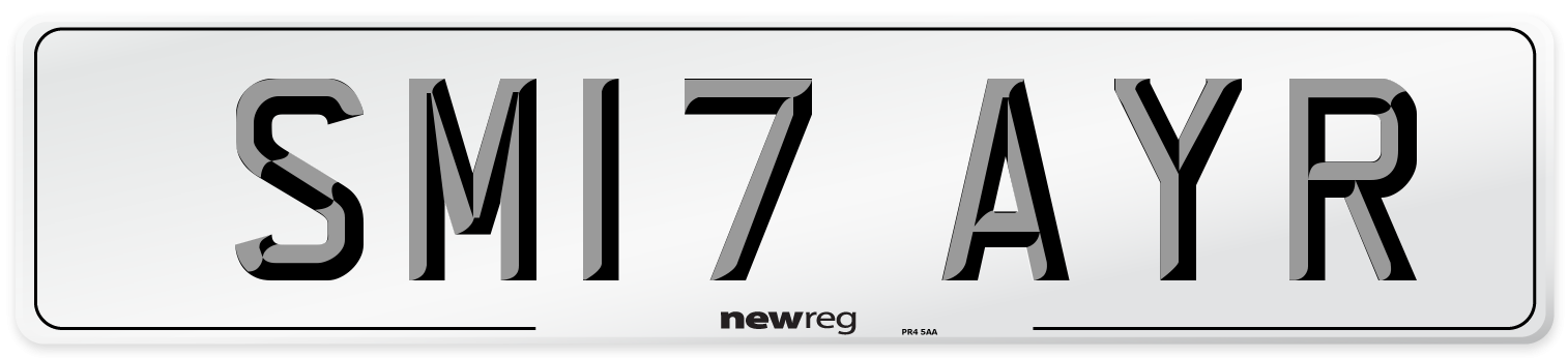 SM17 AYR Number Plate from New Reg